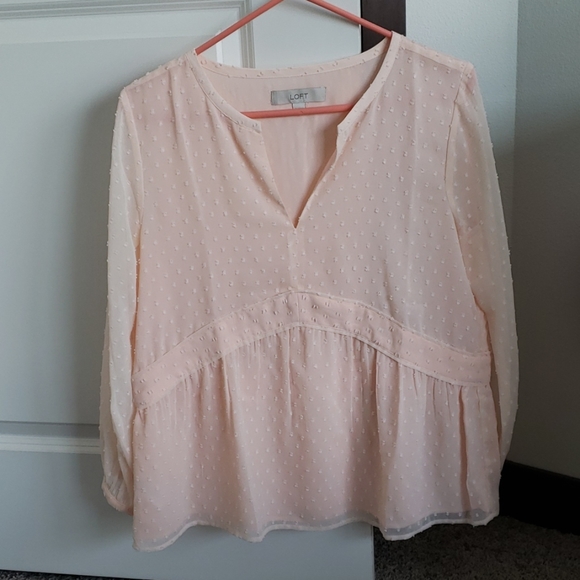 loft swiss dot blouse